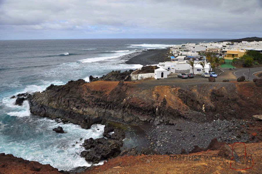 lanzarotte w lutym El Golfo i wioska o tej samej nazwie z pysznościami