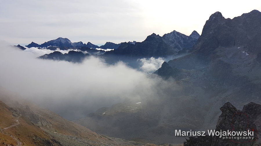 Tatry po pierwszym śniegu - ze Szpigalowego Wierchu