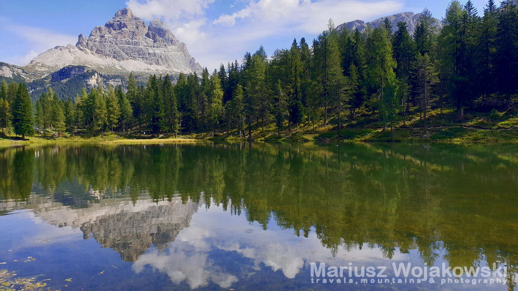 Deszczowe Dolomity Tre Cime di Lavaredo i tylko widok na góry