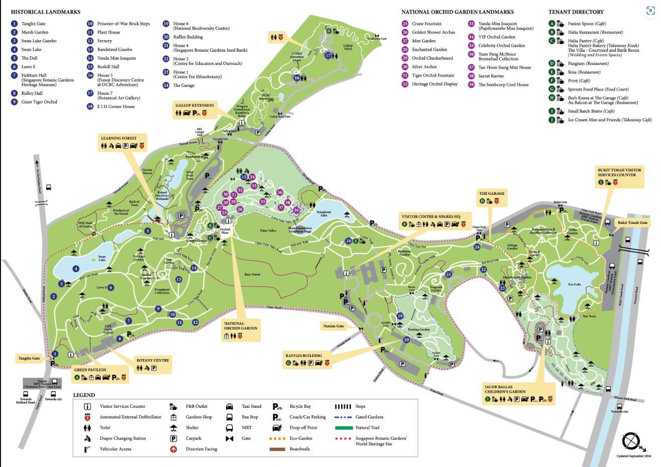 mapa botanic garden